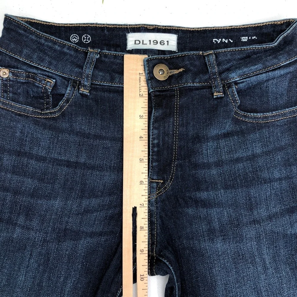 DL1961 Danny Jeans Womens 28 Dark Wash Super Model Mid Rise Skinny Stretch Denim